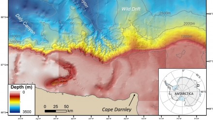 Antarctic Coast Bathymetry in the region of Cape Darnley