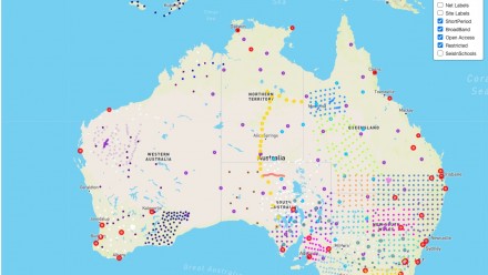 Map of AusPass Seismic Data Networks
