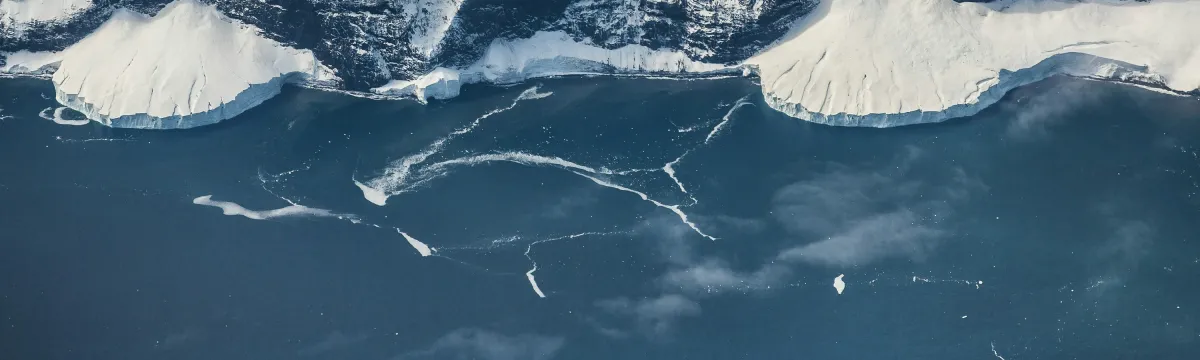 Antarctica ice from above